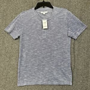 And Now This Mens‎ Henley Shirt Size Small Blue Short Sleeve Knit Pullover New